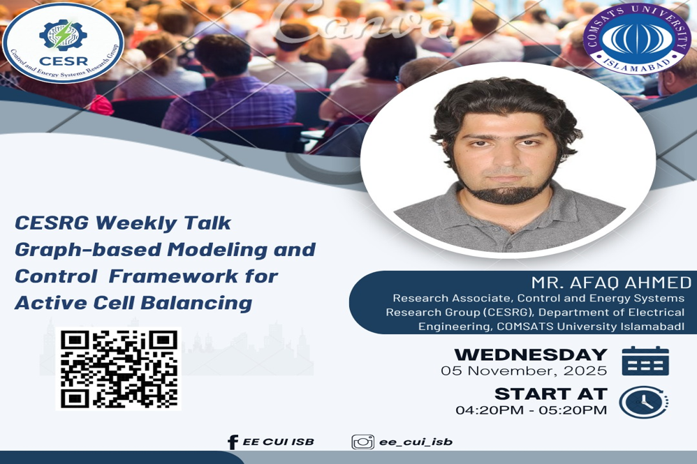 CESRG Weekly Talk by Afaq Ahmed