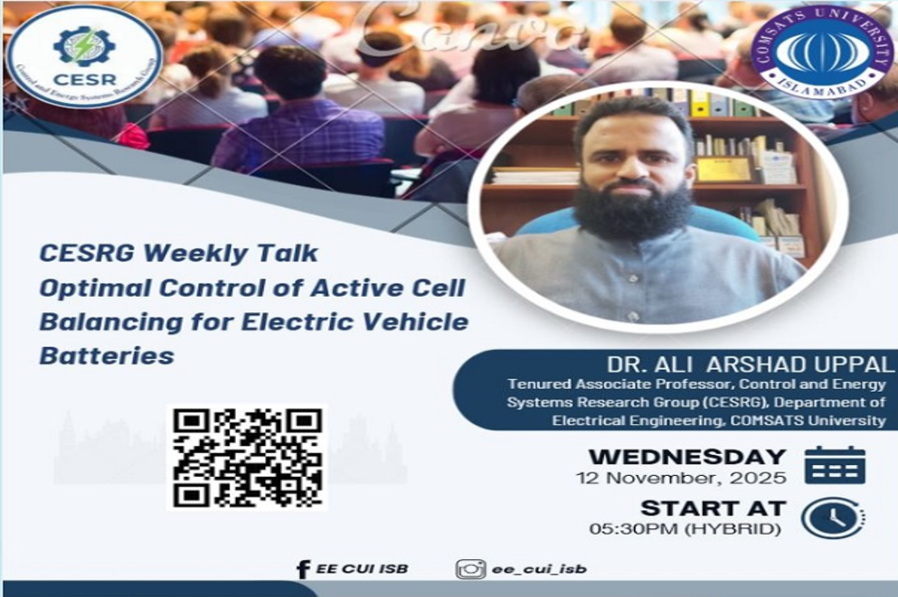 CESRG Weekly Talk by Dr. Ali Arshad Uppal