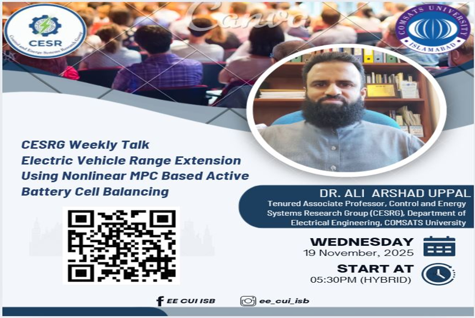 CESRG Weekly Talk by Dr. Ali Arshad Uppal