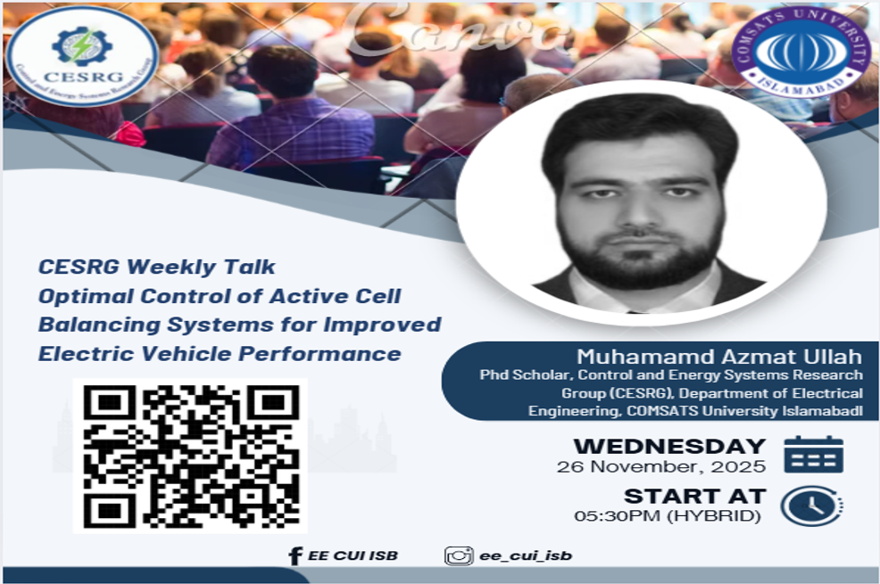CESRG Weekly Talk by Muhammad Azmat Ullah