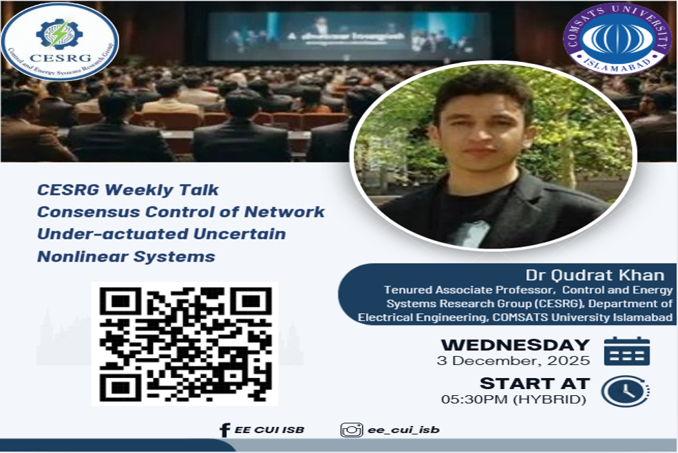 CESRG Weekly Talk by Dr. Qudrat Khan