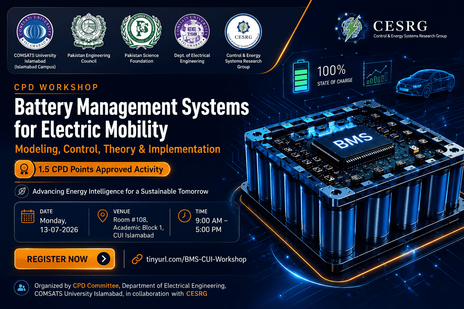 CPD Workshop: Battery Management Systems for Electric Mobility